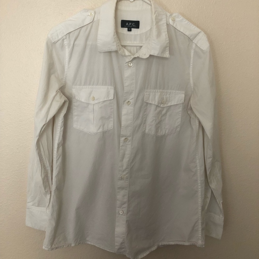APC White Button Up